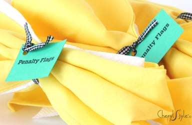 DIY Game Day Penalty Flag Napkins