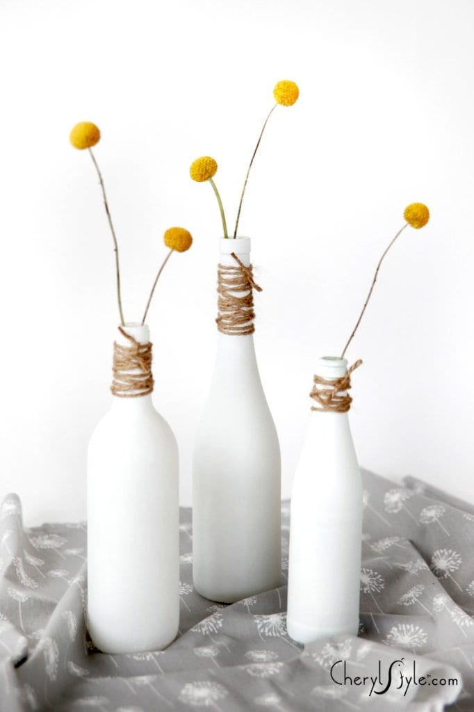 Painted bottle centerpieces Everyday Dishes & DIY