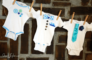 DIY onesie baby shower bunting