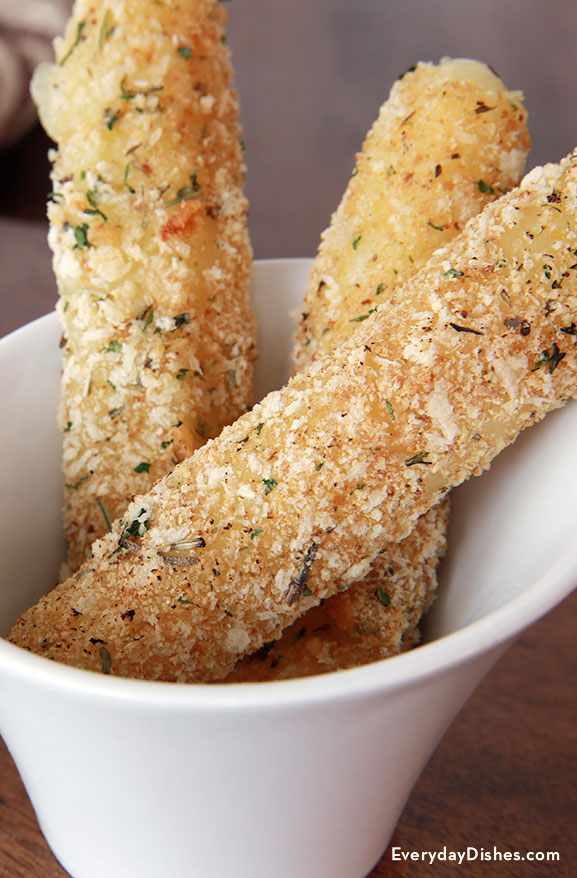 Baked PankoCrusted Mozzarella Sticks Recipe