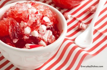 Cranberry vodka peppermint slush