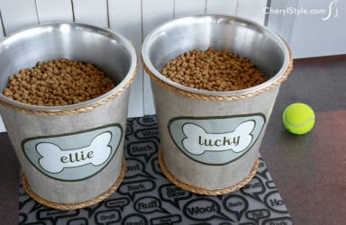 Raised dog bowls