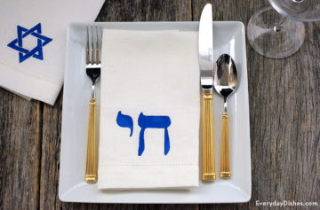 Hanukkah Stenciled Napkins