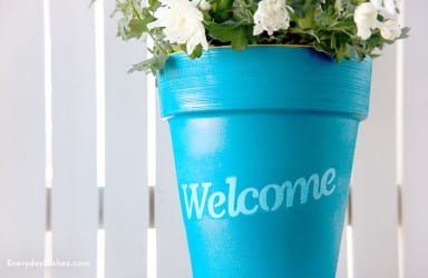Easy Stenciled Planter