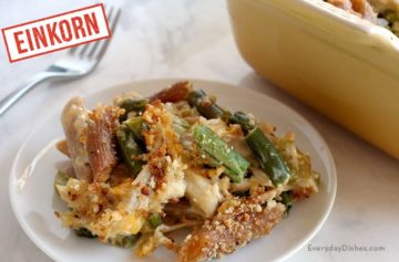 Einkorn leftover chicken pasta casserole