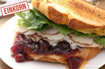 Leftover Turkey Sandwich with Gouda Cheese and Cranberry Sauce Recipe
