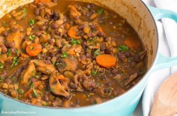 Vegan Mushroom and Adzuki Bean Stew