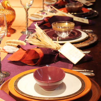A beautiful Thanksgiving table setting.