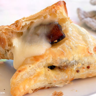 A delicious fig brie appetizer, a tasty treat.