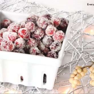 A batch of delicious candied cranberries.