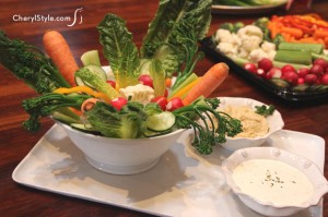 Veggie tray crudité that's quick & easy to put together
