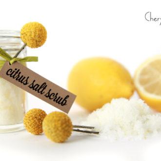 A DIY lemon citrus scrub — a great gift for birthdays, holidays, and anniversaries.