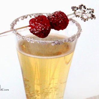 Dress your stemware with a DIY glitter and sugar rim.