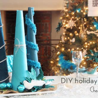 Some cute, DIY paper cone Christmas trees.
