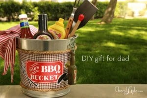 DIY bbq bucket gift for dad
