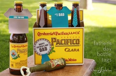 DIY dad bottle tag craft