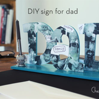 A DIY dad nameplate for Father's Day