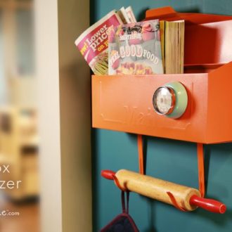 A DIY kitchen mailbox organizer for the home.