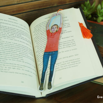 A DIY photo bookmark — a great gift for family.