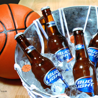 A DIY game time ice bucket for beverages.