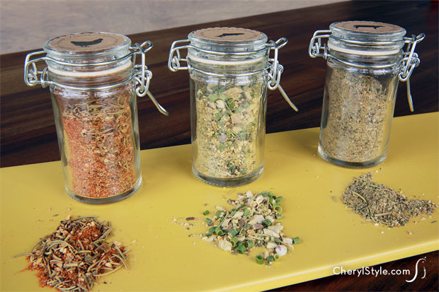 3 DIY salt-free seasoning mixes and printable labels