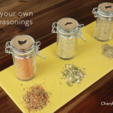 3 DIY salt-free seasoning mixes with printable labels.