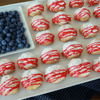 Easy and festive patriotic dessert — red, white and blueberry!