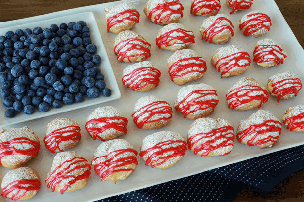 Easy and festive patriotic dessert — red, white and blueberry!