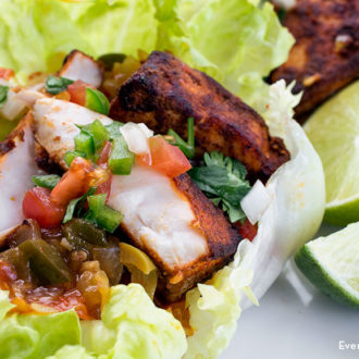 Vera Cruz-style fish lettuce wraps recipe