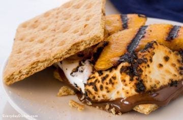 grilled-peach-topped-smores-recipe-everydaydishes