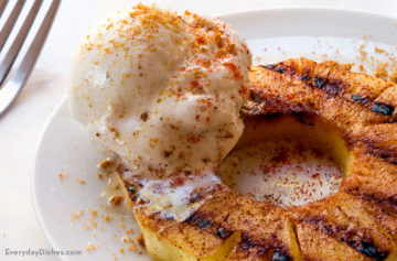 Grilled pineapple dessert sundae recipe