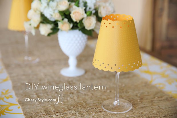 wine glass lantern