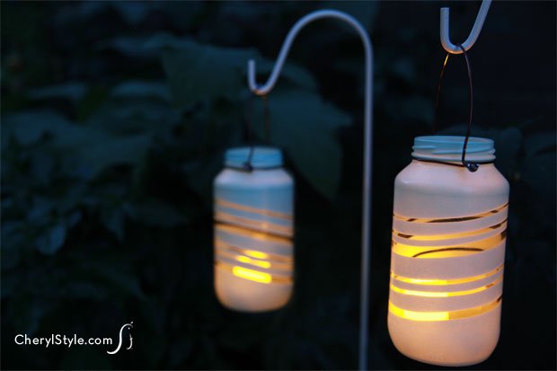inexpensive DIY painted upcycled garden lights – Everyday Dishes & DIY