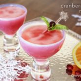 Cranberry basil mimosa cocktail