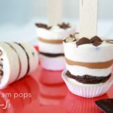 Easy layered ice cream pops — a delicious treat.