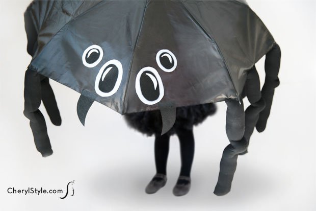 umbrella-spider-costume-cherylstyle-cheryl-najafi-Your trick-or-treater will be ready for rain or shine with our unique spider costume.