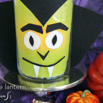 A DIY vampire lantern to create for your Halloween party
