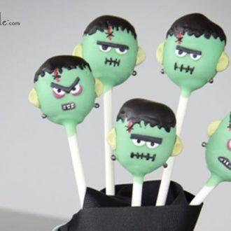 Frankenstein treats – Raleigh Cake Pops — the best way to vamp up a Halloween party.