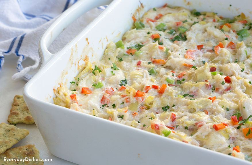 Creamy Artichoke Crab Dip Recipe Made with Real Crab Meat