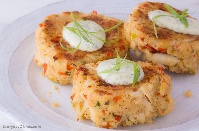 Baked Crab Cakes with Basil Aioli Recipe