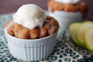 apple crisp with a snickerdoodle cookie topping | everydaydishes.com