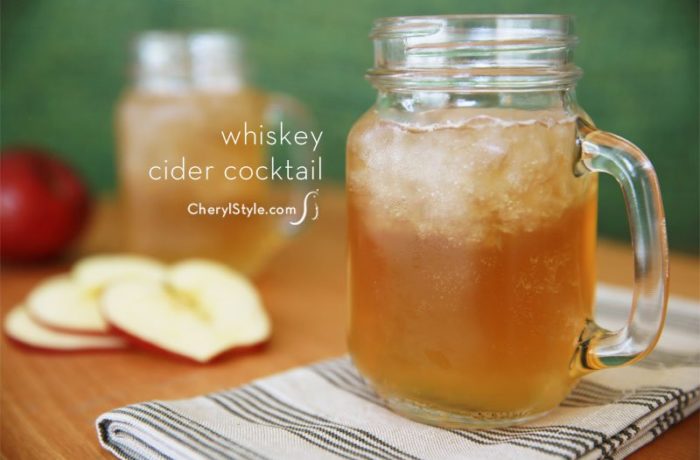 A refreshing ginger beer cider cocktail in a mason jar glass.