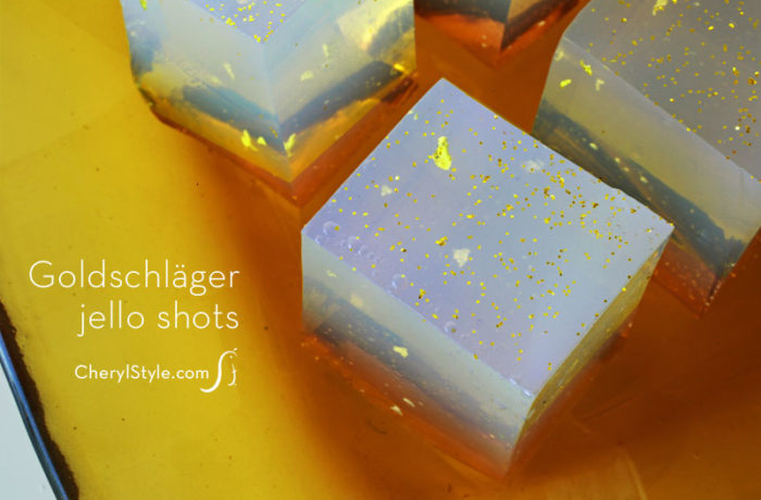 Goldschläger cinnamon jello shots — perfect for an Oscar party!