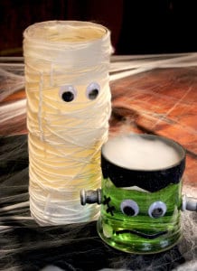 DIY mummy vase | 7 easy halloween DIYs for you & your kiddos to create | Everyday Dishes & DIY.com