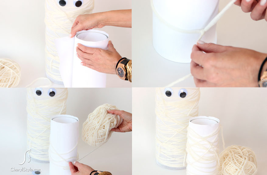 DIY mummy vase