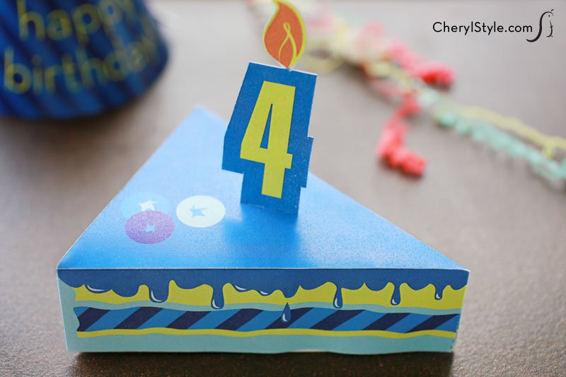 fill our printable birthday cake boxes with treats for fun party favors | Everyday Dishes & DIY.com