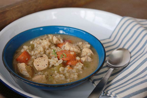 hearty chicken & barley soup | Everyday Dishes & DIY.com