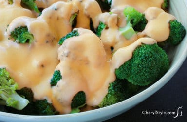 Easy steamed broccoli with cheese sauce — turn veggies into comfort food