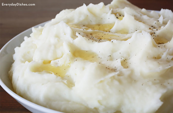 A bowl of classic mashed potatoes