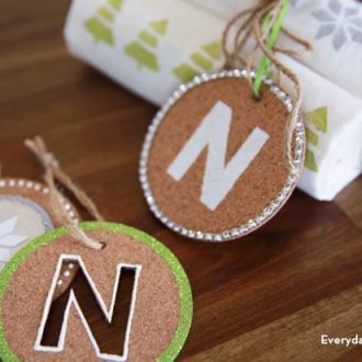 Personalize your presents with DIY cork coaster gift tags.